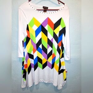 Colorful Geometric Long Sleeve Tee